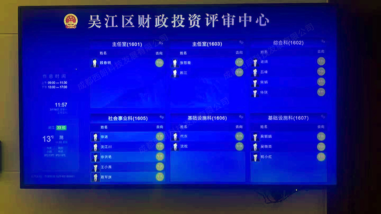 苏州市吴江区财政投资评审中心_人员去向公示屏